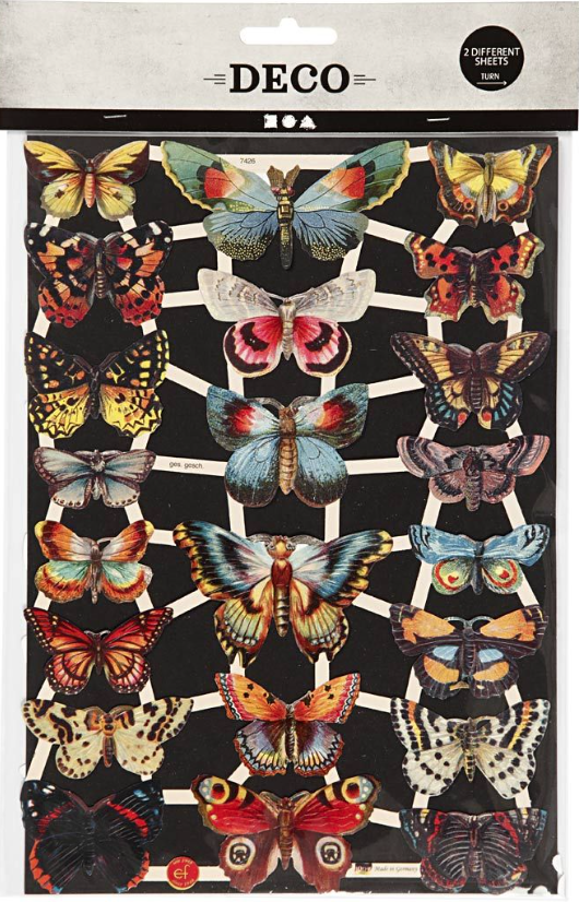 Kiiltokuva Perhoset, 2 arkkia/pss Suomen vanhin kirjakauppa - Vuodesta 1899