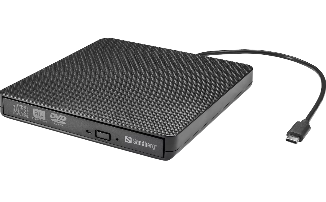 Sandberg USB-C/A ulkoinen DVD-asema, musta Sandberg USB-C/A ulkoinen DVD-asema, musta - Image 3