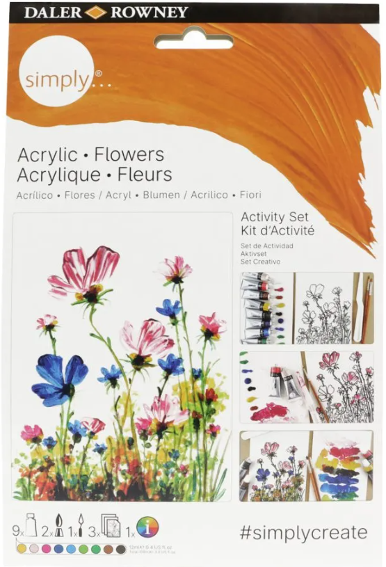 Daler-Rowney Simply activity akryylisetti, Flowers Suomen vanhin kirjakauppa - Vuodesta 1899