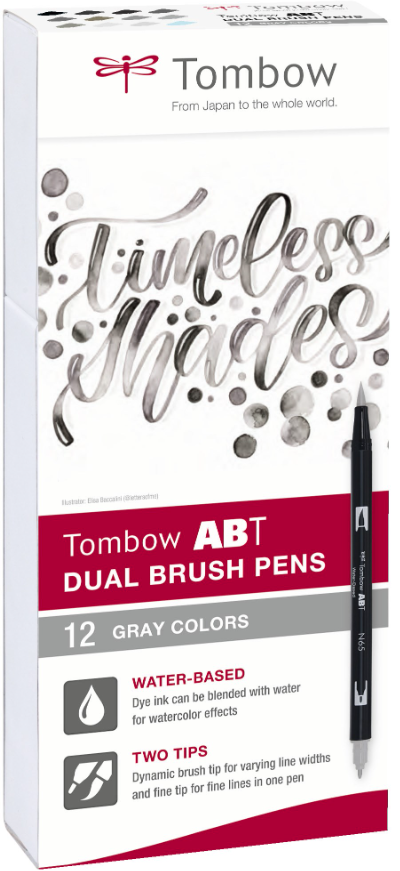 Tombow ABT Dual Gray colors sivellinkynäsetti, 12 väriä Tombow ABT Dual Gray colors sivellinkynäsetti, 12 väriä Suomen vanhin kirjakauppa - Vuodesta 1899
