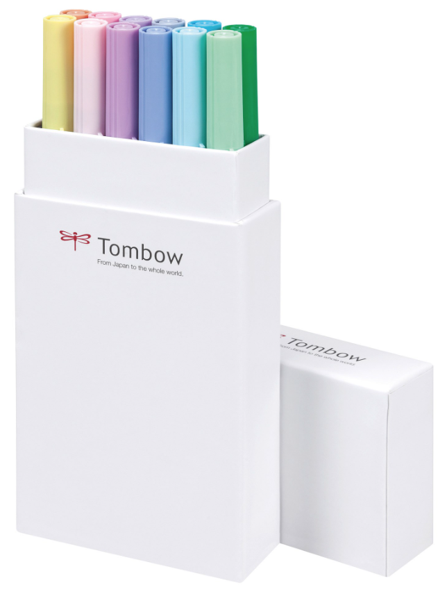Tombow ABT Dual Pastel colors sivellinkynäsetti, 12 väriä Tombow ABT Dual Pastel colors sivellinkynäsetti, 12 väriä - Image 3