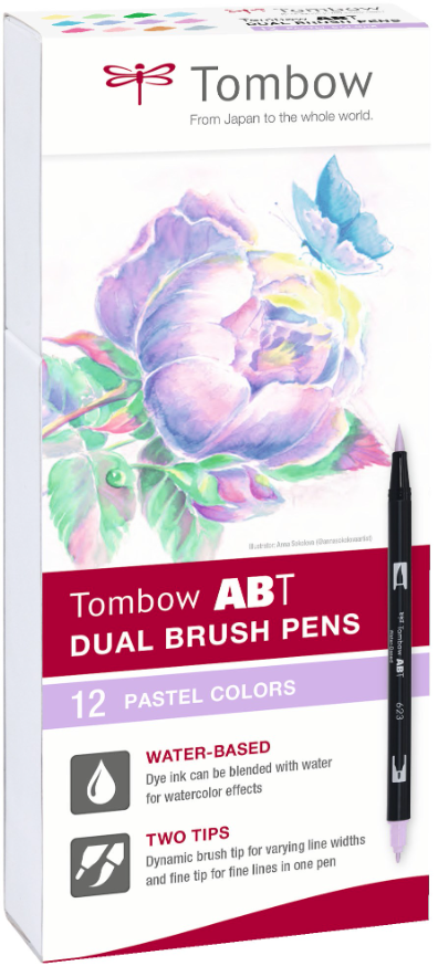 Tombow ABT Dual Pastel colors sivellinkynäsetti, 12 väriä Tombow ABT Dual Pastel colors sivellinkynäsetti, 12 väriä Suomen vanhin kirjakauppa - Vuodesta 1899