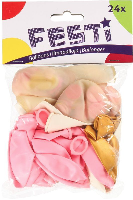 Festi ilmapallosetti valkoinen/kulta/pinkki/konfetti, 24 kpl/pss Festi ilmapallosetti valkoinen/kulta/pinkki/konfetti, 24 kpl/pss Suomen vanhin kirjakauppa - Vuodesta 1899