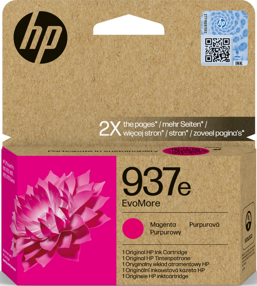 HP 937e Evomore väripatruuna, magenta HP 937e Evomore väripatruuna, magenta Suomen vanhin kirjakauppa - Vuodesta 1899