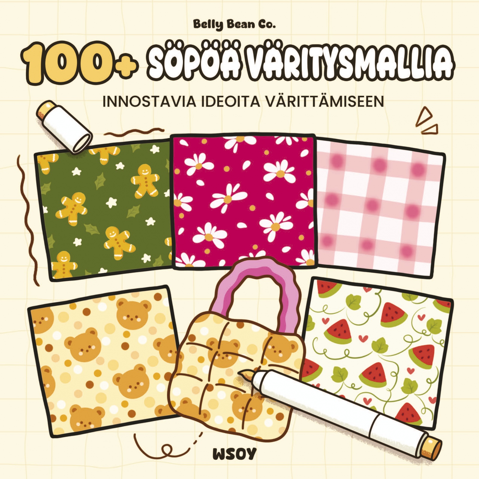Belly Bean Co. 100+ söpöä väritysmallia : Innostavia ideoita värittämiseen Belly Bean Co. 100+ söpöä väritysmallia : Innostavia ideoita värittämiseen Suomen vanhin kirjakauppa - Vuodesta 1899