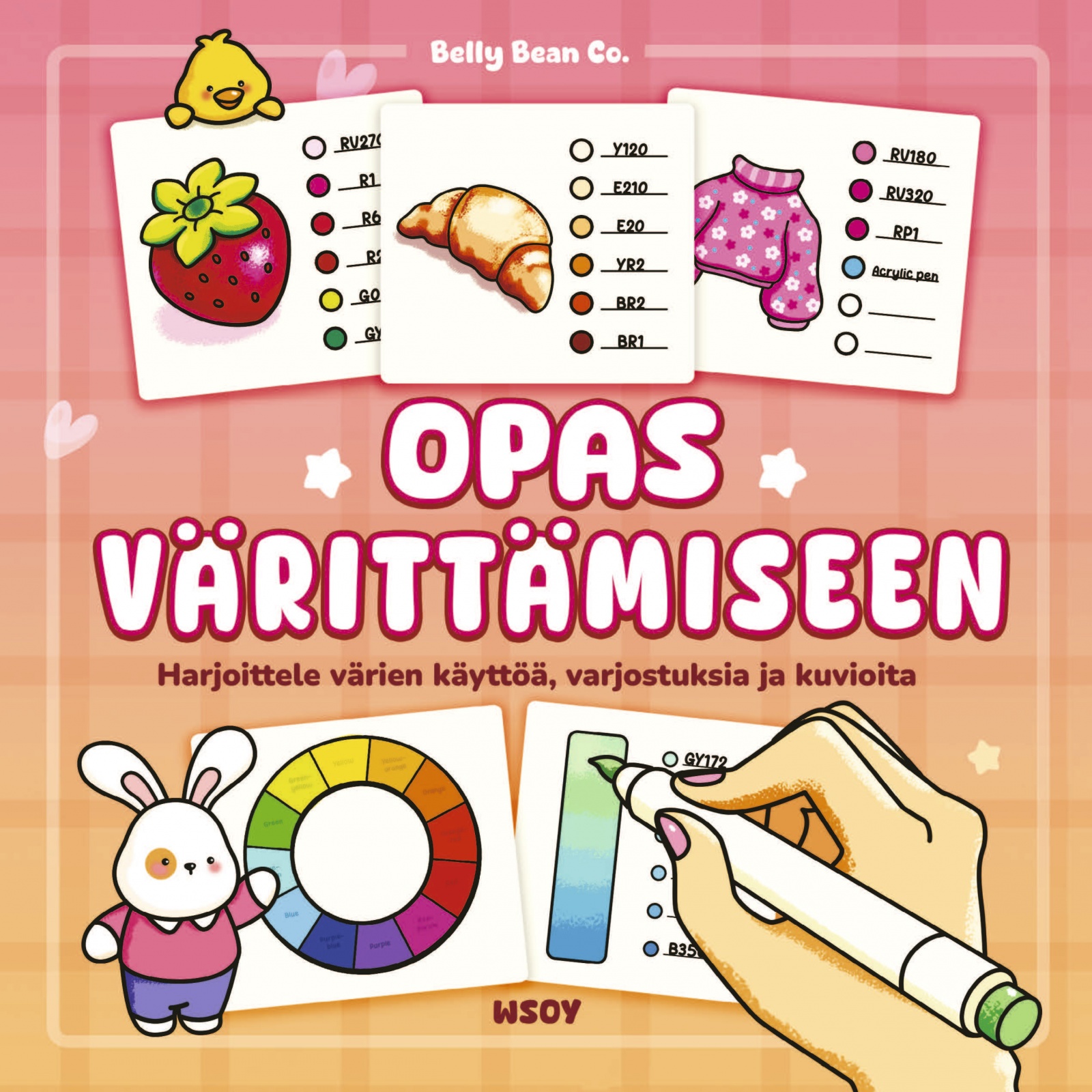 Belly Bean Co. Opas värittämiseen : Harjoittele värien käyttöä, varjostuksia ja kuvioita Belly Bean Co. Opas värittämiseen : Harjoittele värien käyttöä, varjostuksia ja kuvioita Suomen vanhin kirjakauppa - Vuodesta 1899