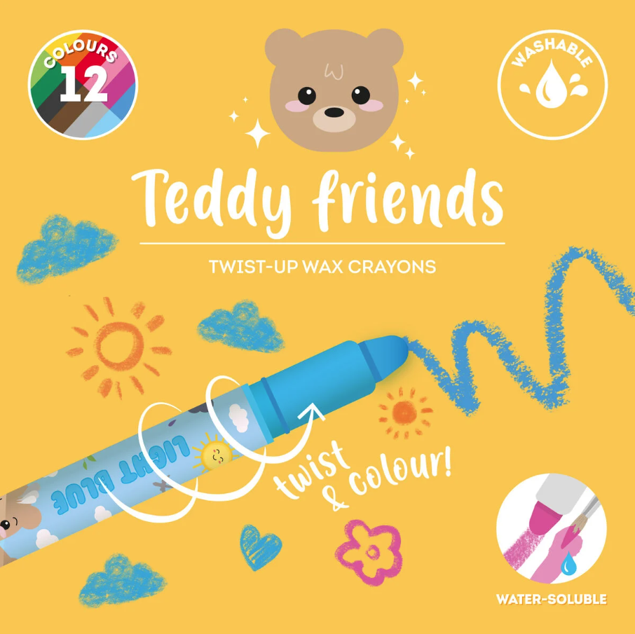 Legami Teddys Friends vahaliidut, 12 väriä Legami Teddys Friends vahaliidut, 12 väriä - Image 6