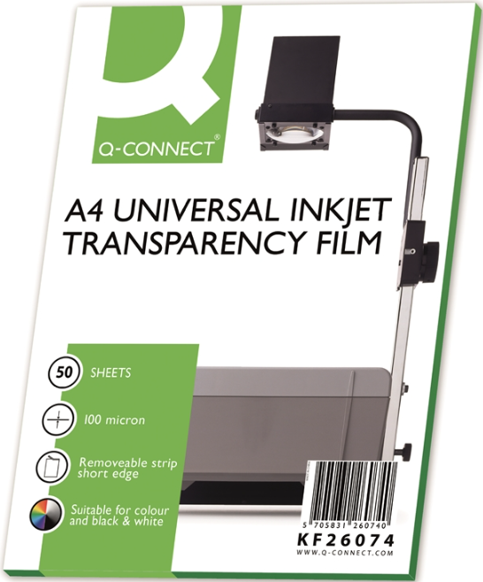 Q-connect piirtoheitinkalvo A4, mustesuihkutulostimille Q-connect piirtoheitinkalvo A4, mustesuihkutulostimille Suomen vanhin kirjakauppa - Vuodesta 1899