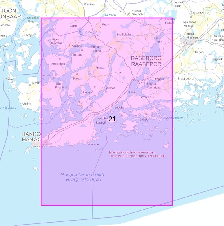 Rannikkokartta 21 Hanko-Jussarö = Hangö-Jussarö 1:50 000 Rannikkokartta 21 Hanko-Jussarö = Hangö-Jussarö 1:50 000 Suomen vanhin kirjakauppa - Vuodesta 1899
