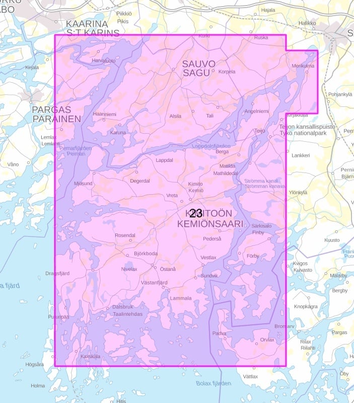 Rannikkokartta 23 Kemiö = Kimito 1:50 000 Rannikkokartta 23 Kemiö = Kimito 1:50 000 Suomen vanhin kirjakauppa - Vuodesta 1899