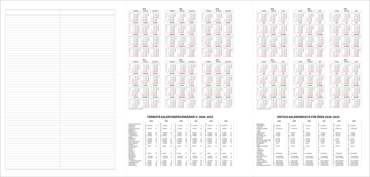 Päivämuistio 2027 / Dagsmemorial 2027 musta, sidottu Päivämuistio 2027 / Dagsmemorial 2027 musta, sidottu - Image 3