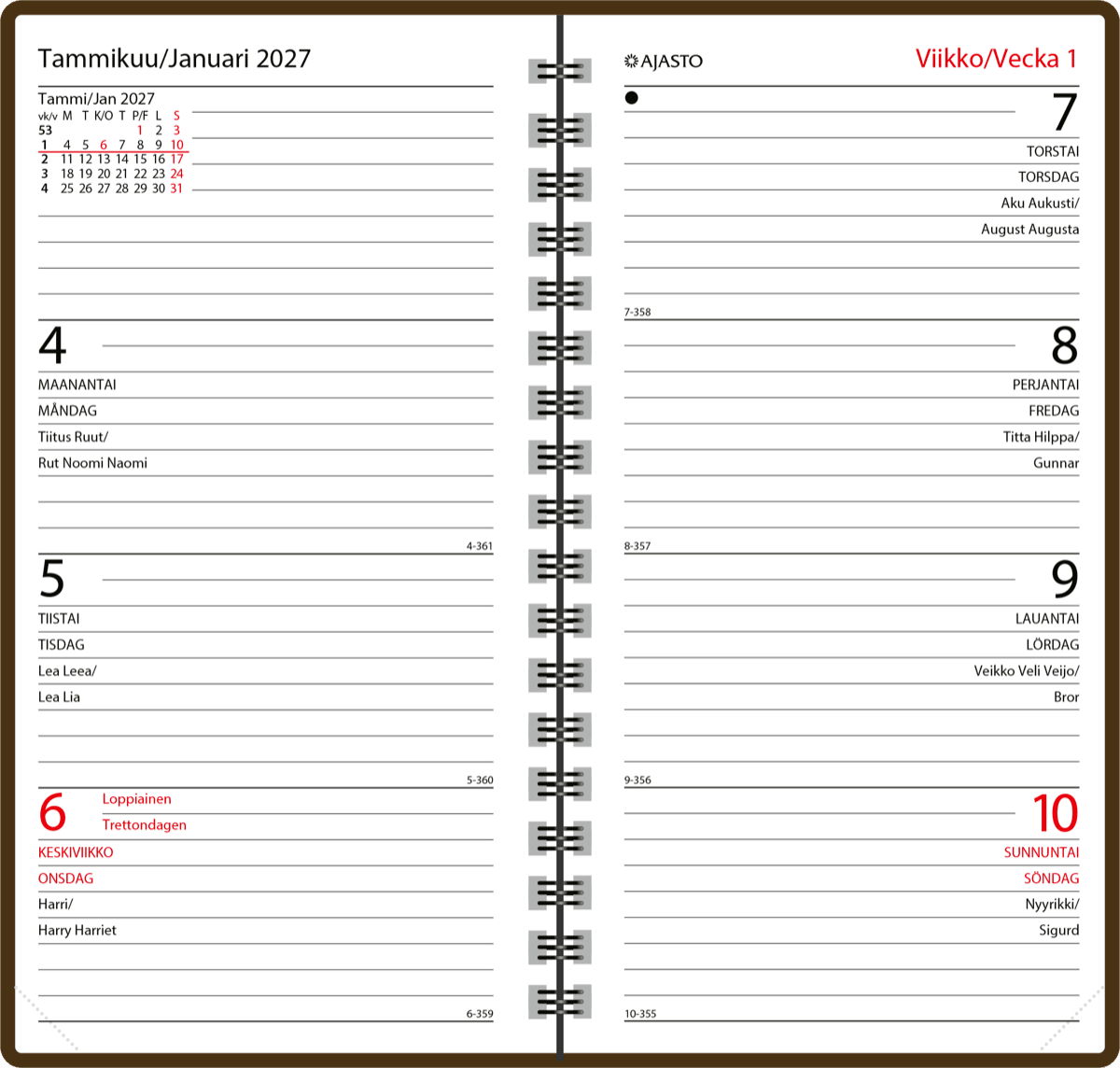 Agenda Horizontal ruskea 2027 Agenda Horizontal ruskea 2027 - Image 2