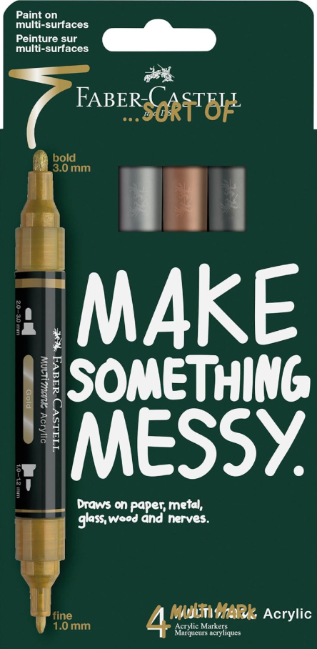 Faber-Castell Multimark akryylitussit, 4 metallic väriä Faber-Castell Multimark akryylitussit, 4 metallic väriä Suomen vanhin kirjakauppa - Vuodesta 1899