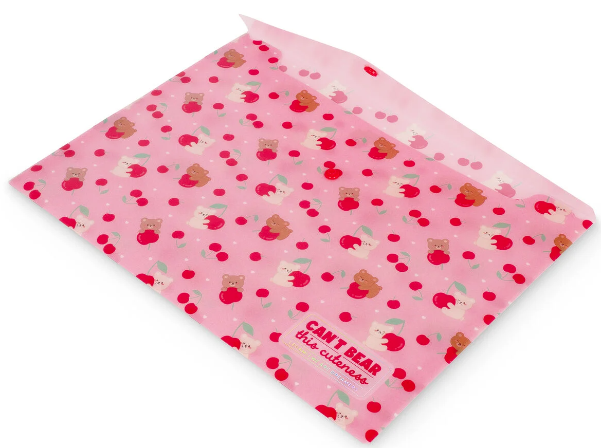 Legami Fold & Order asiakirjakansio A4, Teddy Bear cherry pink Legami Fold & Order asiakirjakansio A4, Teddy Bear cherry pink - Image 4