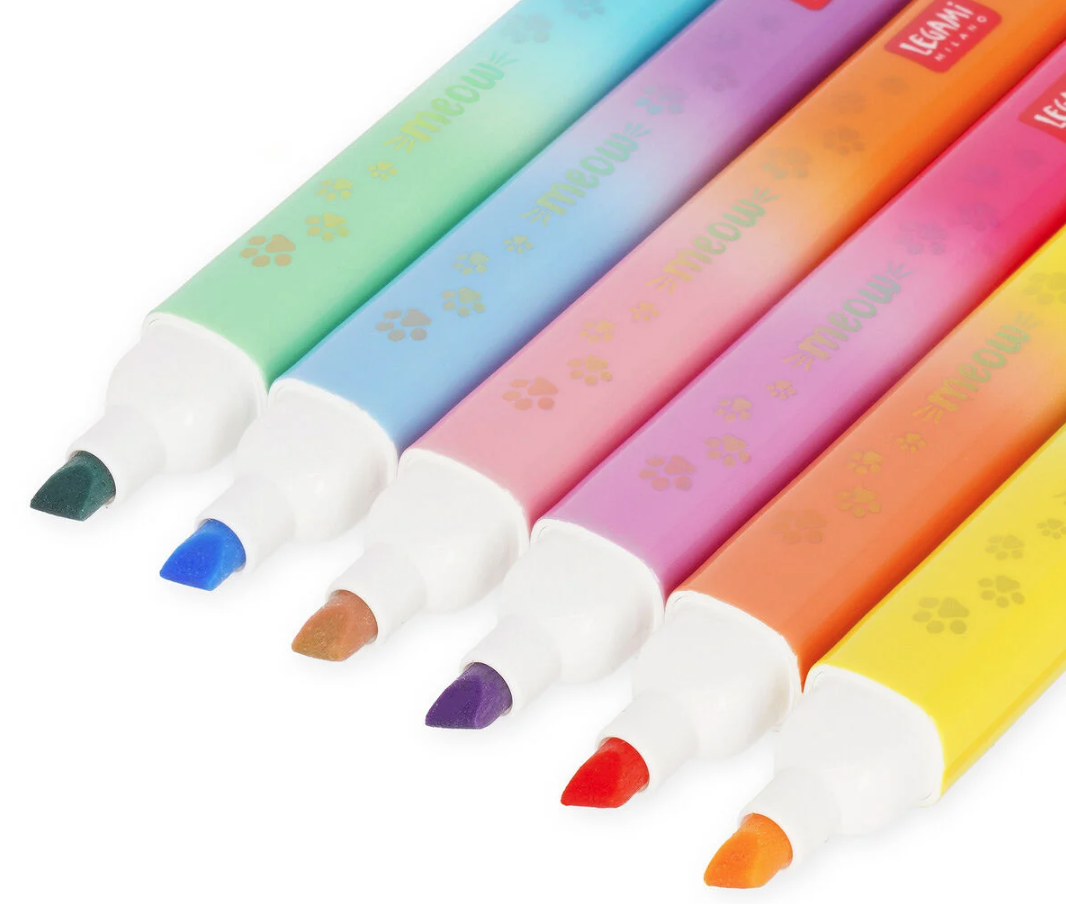 Legami Meow dual tip korostuskynät, 12 väriä Legami Meow dual tip korostuskynät, 12 väriä - Image 3
