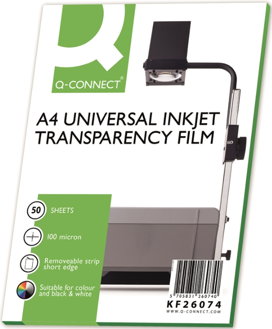 Q-Connect mustesuihkukalvo A4, 50 kpl/pkt Q-Connect mustesuihkukalvo A4, 50 kpl/pkt Suomen vanhin kirjakauppa - Vuodesta 1899