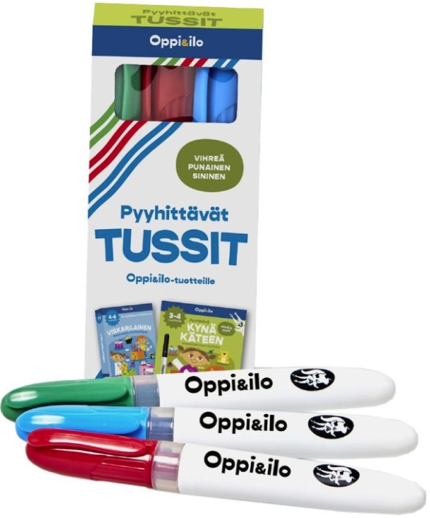 Oppi & ilo pyyhittävät tussit, 3 kpl/ pkt Oppi & ilo pyyhittävät tussit, 3 kpl/ pkt Suomen vanhin kirjakauppa - Vuodesta 1899