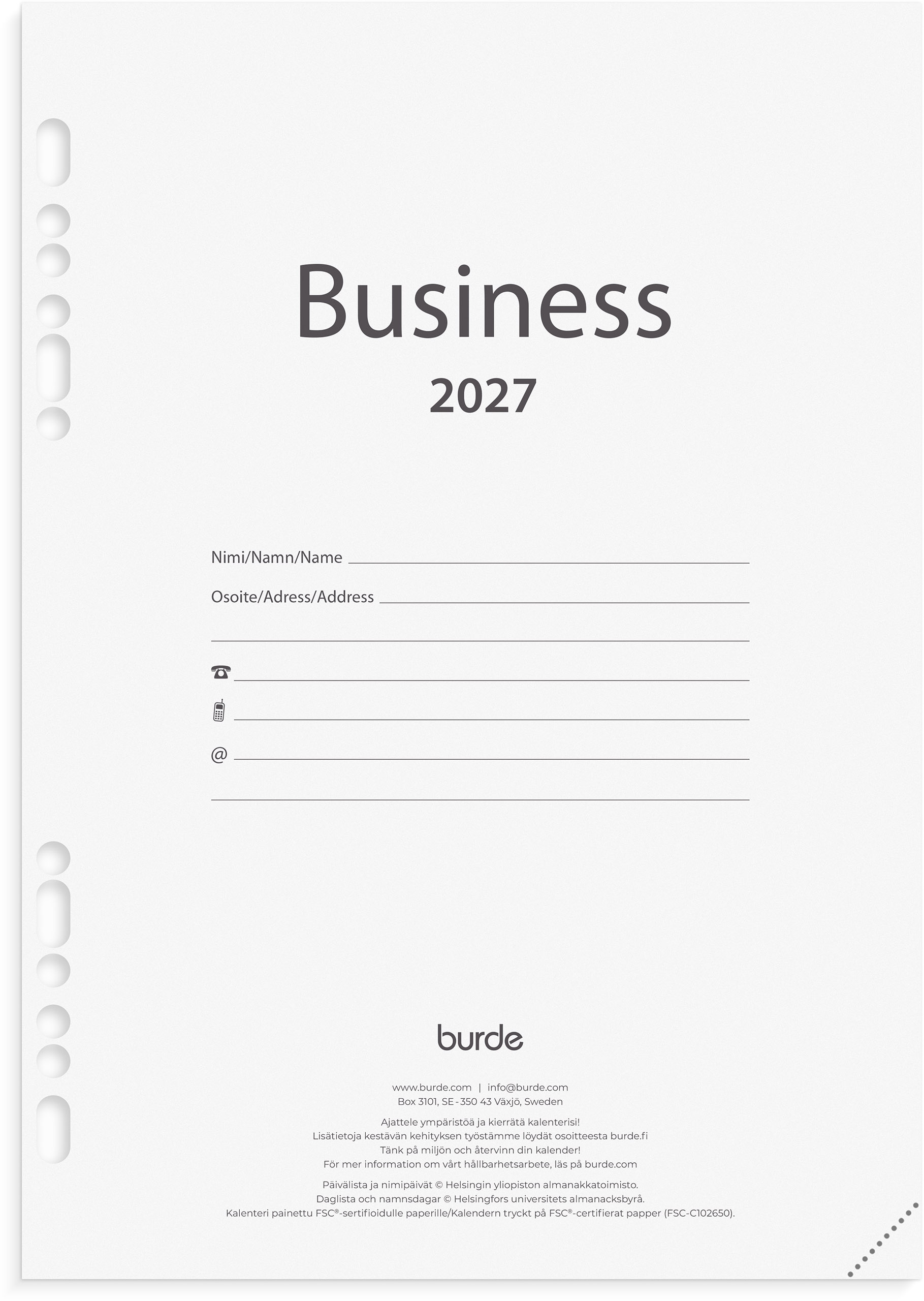 Business vuosipaketti 2027 Business vuosipaketti 2027 Suomen vanhin kirjakauppa - Vuodesta 1899