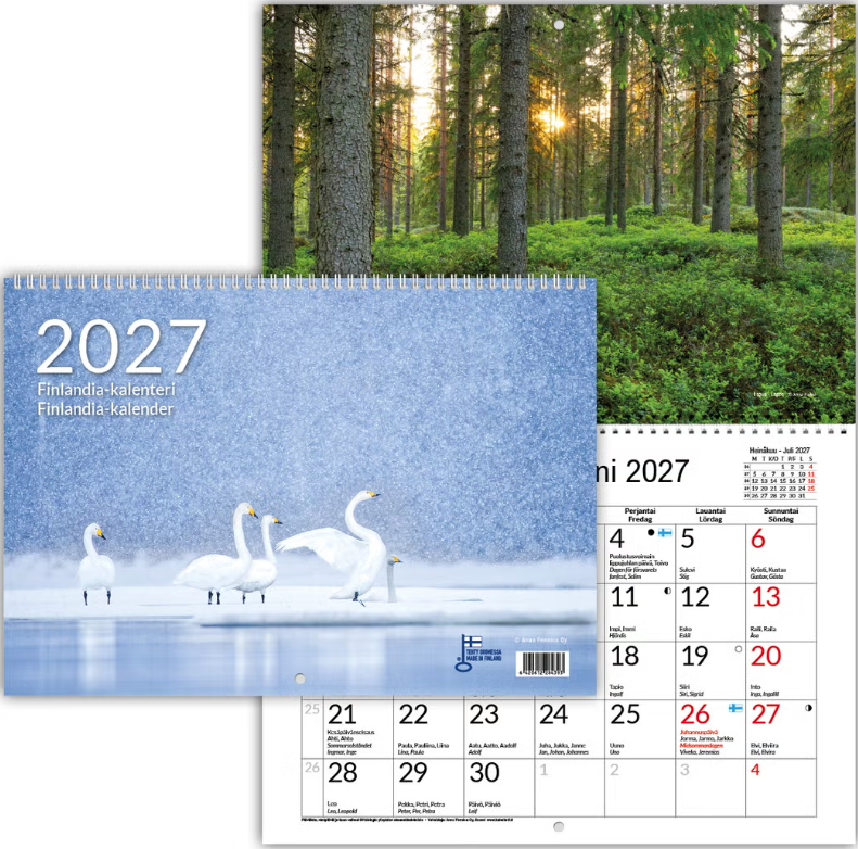 Finlandiakalenteri 2027 Finlandiakalenteri 2027 Suomen vanhin kirjakauppa - Vuodesta 1899