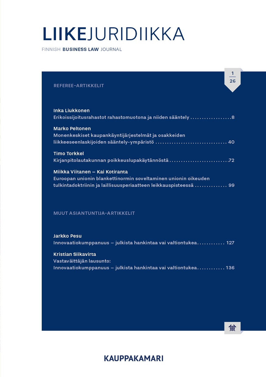 Liikejuridiikka 1/2026 Suomen vanhin kirjakauppa - Vuodesta 1899