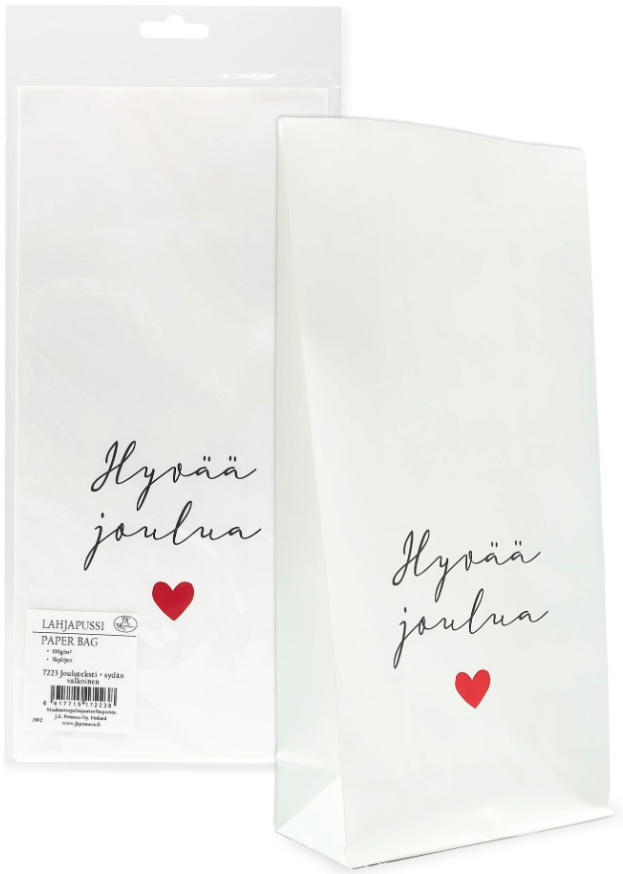 Lahjapussi Jouluteksti+sydän, 5 kpl/pss Lahjapussi Jouluteksti+sydän, 5 kpl/pss Suomen vanhin kirjakauppa - Vuodesta 1899